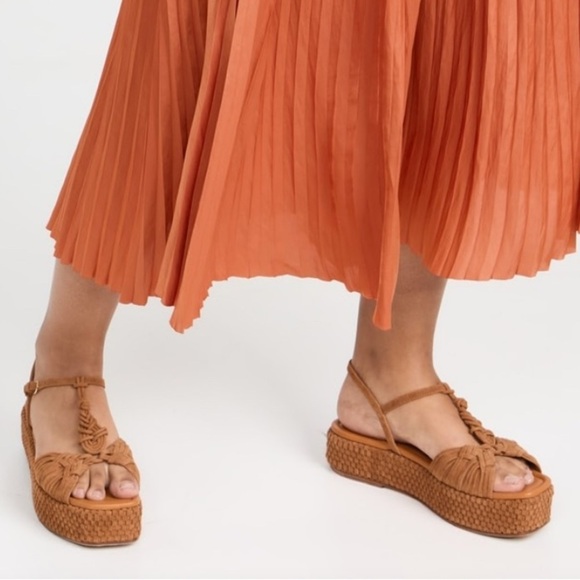 Ulla Johnson Shayna Macrame Braided Platform in Sierra size 8.5 - Picture 1 of 17